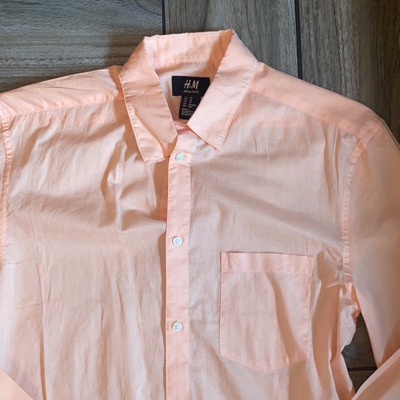Peach Button Up Shirt - Picture 3 of 5